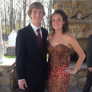 Multi color sequin prom/ formal dress